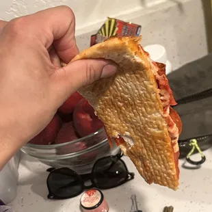 Soggy, oily pizzA