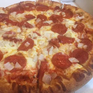 pepperoni and onions