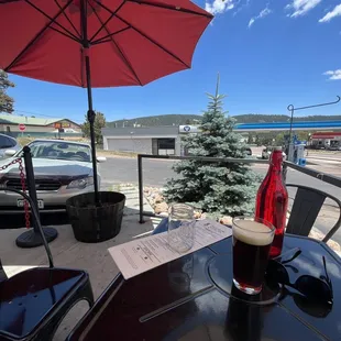 A small, but delightful outside, seating patio