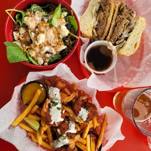 French dip and coconut shrimp
