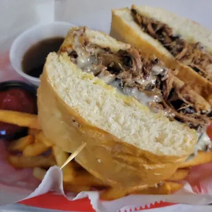 Mushroom Swiss Beef Pot Roast Sandwich