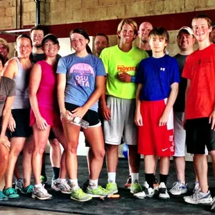 Part of the group for our first open Saturday WOD.