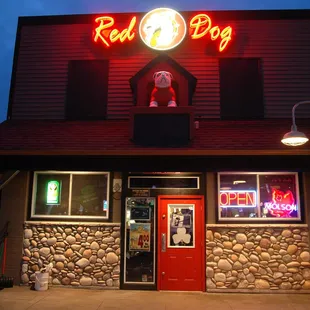 the front of the restaurant