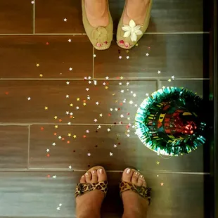 Just throwing a little birthday glitter everywhere.