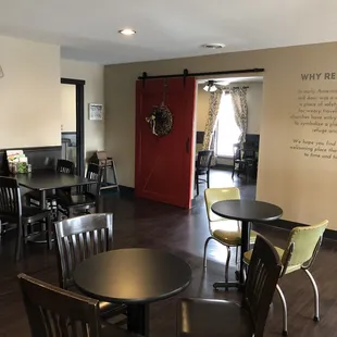 Seating available inside