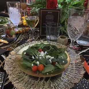 Just some spinach and stuff thrown together