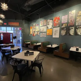 One side of the dining area