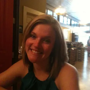 My beautiful wife at the red door