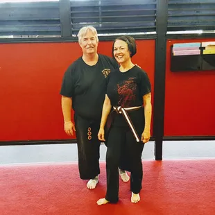 Here's me &amp; owner/ teacher Steve Nugent. He is third degree black belt and I am proud to say a dear friend of mine!