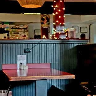 a woman sitting at a table