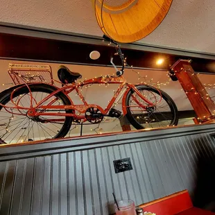 a bicycle on display