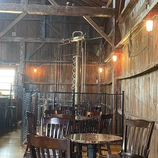 Part of the seating area inside