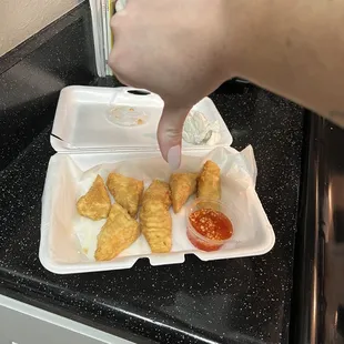 Crispy Tofu. absolutely not. tasted like soggy fair food lmao