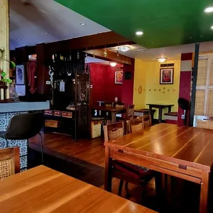 Inside the restaurant.