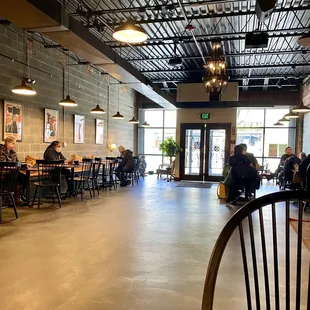 people sitting at tables