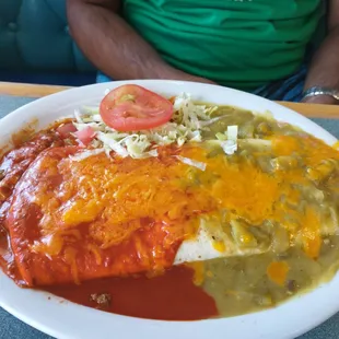 combo beef and bean burrito