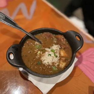Alligator Sausage &amp; Seafood Gumbo