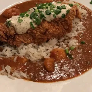 Crispy Fried Catfish with Shrimp Étouffée