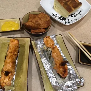 To-go: Silver king roll, crab puffs, bread pudding