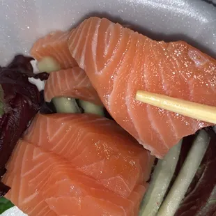 Salmon sashimi