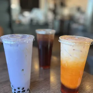 Taro Milk Tea... Thai Tea... Black Jasmine tea