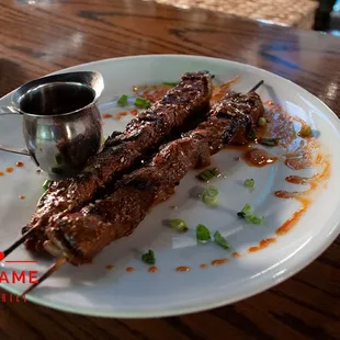 Unique Appetizers Korean Tenderloin Skewer 8.95