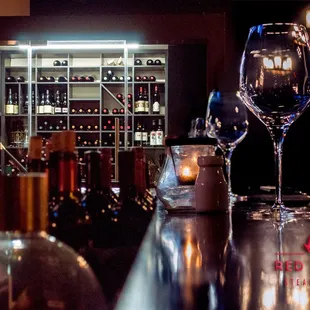 The Red Flame Wine locker is stocked with some excellent options for pairing with our fire grilled steaks and seafood.