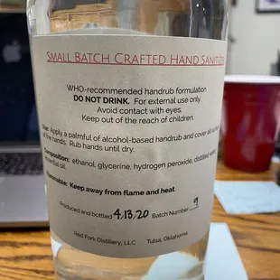 Hand sanitizer ingredients