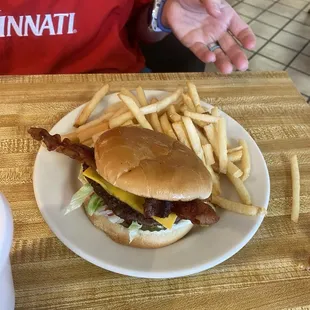 Cheese Burger Deluxe and bacon