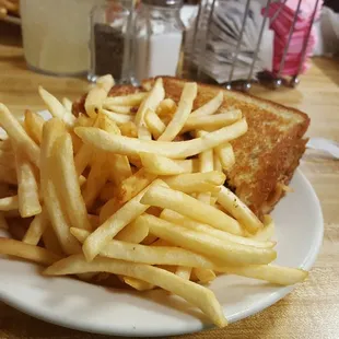 Sandwich And Lots Of Fries