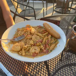 Cajun pasta with shrimp
