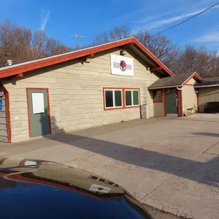 the front of the building