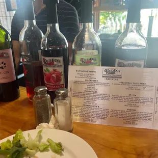 Different wines we try at the tasting!