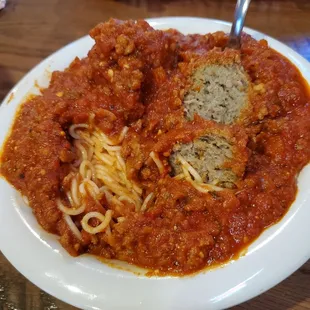 In progress- it&apos;s actually spaghettini. You can only get this on Tuesday!