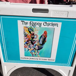 The Gypsy Chicken had lots of jewelry in her booth