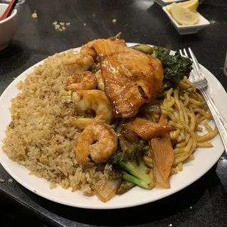 Salmon and Shrimp Combo Teriyaki