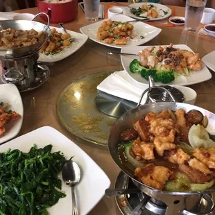 Aerial view of some of the dishes we've ordered