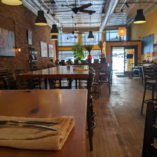 View from the back of the restaurant
