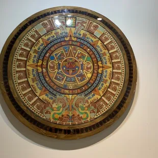 a decorative plate on a wall