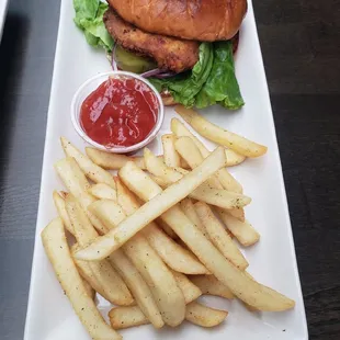 Chicken Sandwich with Fries.