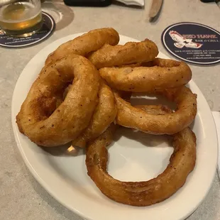 Hand battered onion rings...excellent