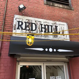 the front of the building