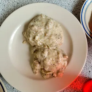 Half order of biscuits and gravy
