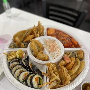 a plate of food on a table