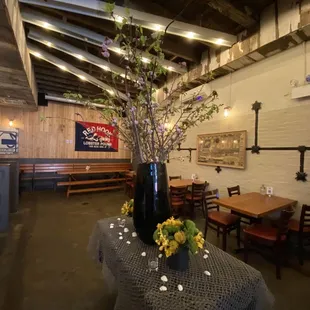 Interior back room for dining