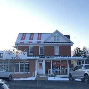 the front of the building