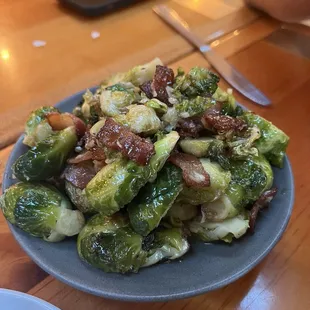 Don't skip on the Brussel sprouts and bacon!