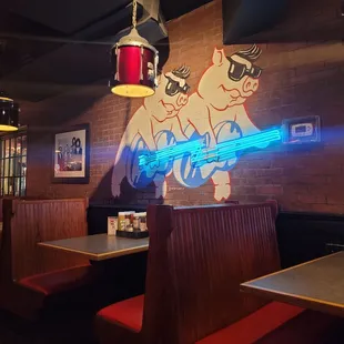 Iconic with neon lights at RHB in Annapolis, MD.