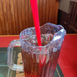 Unsweetened iced tea - nice glass