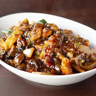 a bowl of food